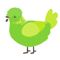 (unnamed), a grass and lime chicken with a neck-speckle pattern