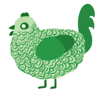 (unnamed), a gluppy and viridian chicken with a double-lace pattern