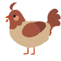 (unnamed), a beige and russet chicken with a head pattern