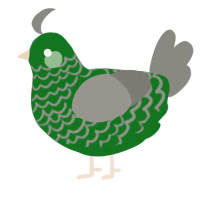 (unnamed), a leaf and ash chicken with a lace pattern