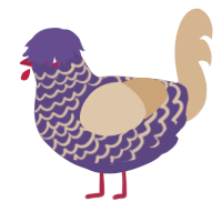 (unnamed), a overcast and beige chicken with a lace pattern