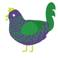 (unnamed), a overcast and viridian chicken with a lace pattern