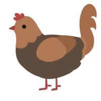 (unnamed), a bark and brown chicken with a head pattern