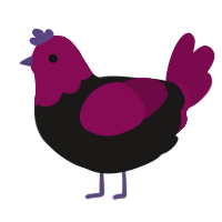 (unnamed), a sable and wine chicken with a head pattern