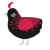 reeree, a sable and crimson chicken with a half-lace pattern