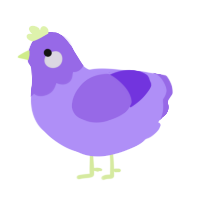 (unnamed), a lilac and blurple chicken with a head pattern