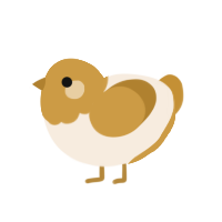 creampuff, a cream and gold chicken with a head pattern