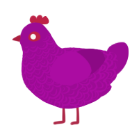 (unnamed), a plum chicken with a double-lace pattern