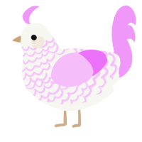 (unnamed), a white and lavender chicken with a lace pattern