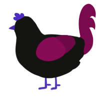 (unnamed), a black and wine chicken