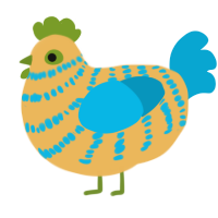 (unnamed), a honey and cerulean chicken with a bar pattern