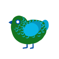 What the freak, a leaf and cerulean chicken with a half-lace pattern