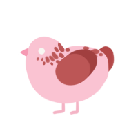 (unnamed), a rose and red chicken with a neck-speckle pattern