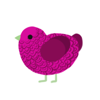 Candy Hearts, a fuchsia and wine chicken with a double-lace pattern