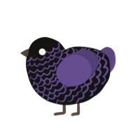 (unnamed), a black and overcast chicken with a lace pattern