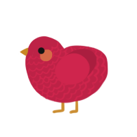 honeycrisp, a crimson chicken with a lace pattern