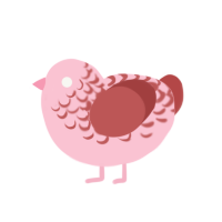 (unnamed), a rose and red chicken with a half-lace pattern