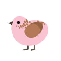 Thing 3, a rose and brown chicken with a neck-speckle pattern