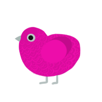 (unnamed), a fuchsia chicken with a double-lace pattern