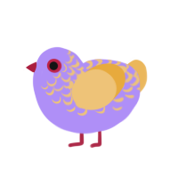 (unnamed), a lilac and honey chicken with a half-lace pattern