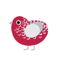 weird mushroom, a crimson and mist chicken with a half-lace pattern