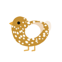 Whipped Honey, a gold and cream chicken with a speckle pattern