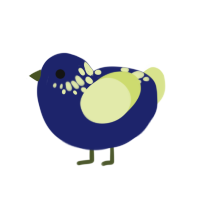 (unnamed), a navy and lemon chicken with a neck-speckle pattern