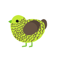 (unnamed), a lime and bark chicken with a lace pattern