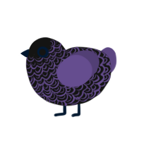 (unnamed), a black and overcast chicken with a double-lace pattern