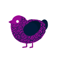 (unnamed), a plum and tumblr chicken with a double-lace pattern