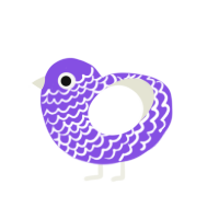 (unnamed), a blurple and white chicken with a lace pattern