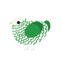 disco-boy, a white and viridian chicken with a lace pattern