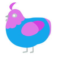 (unnamed), a sky and orchid chicken with a head pattern