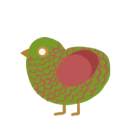 (unnamed), a chartreuse and red chicken with a lace pattern