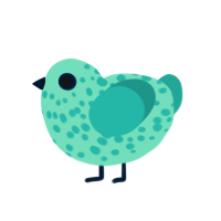 (unnamed), a mint and turquoise chicken with a speckle pattern