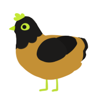 (unnamed), a gold and sable chicken with a head pattern