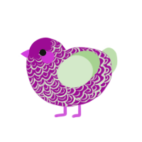 (unnamed), a plum and gluppy chicken with a double-lace pattern