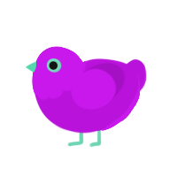 (unnamed), a amethyst chicken with a head pattern