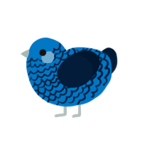 AY141, a sapphire and tumblr chicken with a lace pattern