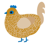 Sandy Shores, a ochre and beige chicken with a double-lace pattern