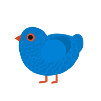 slushie, a sapphire chicken with a lace pattern