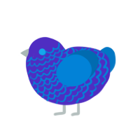 Blueberry Filling, a indigo and sapphire chicken with a lace pattern