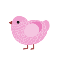 (unnamed), a pink chicken with a lace pattern