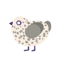 Pestilence, a cream and ash chicken with a speckle pattern