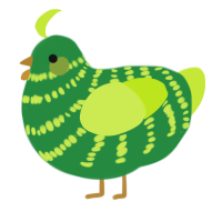 (unnamed), a viridian and lime chicken with a bar pattern