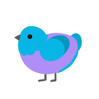 (unnamed), a lilac and cerulean chicken with a head pattern