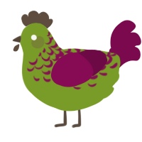 (unnamed), a chartreuse and wine chicken with a half-lace pattern