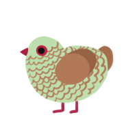 Obscure Pocky, a gluppy and brown chicken with a lace pattern