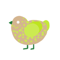 (unnamed), a beige and lime chicken with a speckle pattern