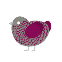 (unnamed), a ash and wine chicken with a lace pattern